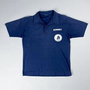 Vintage Polo Shirt | 80's Navy Blue 'Bluenose II, Nova Scotia' Short Sleeve